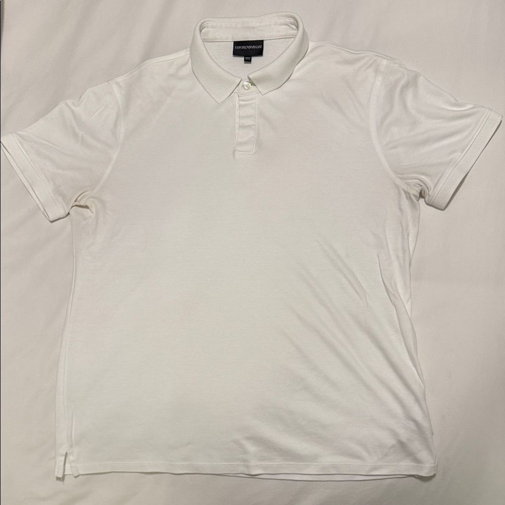 Medium Emporio Armani Classic White Polo Shirt